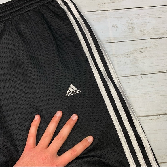 Adidas Black Tri-Stripe Straight Leg Sweatpants L - Picture 9 of 10